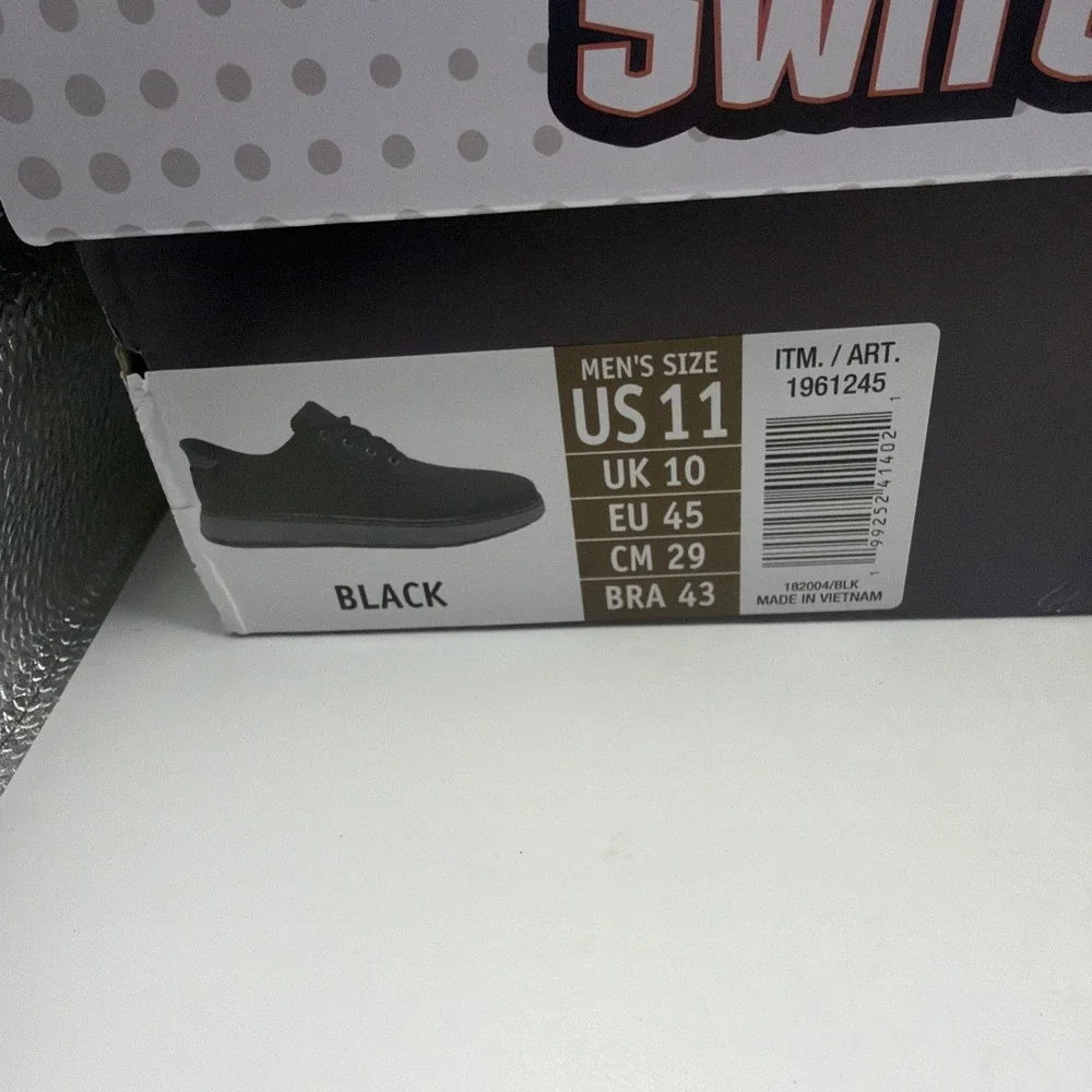 Skechers‎ hands-free swift Fit men's Slip On Black No Bending Shoe. Size 8.5 New